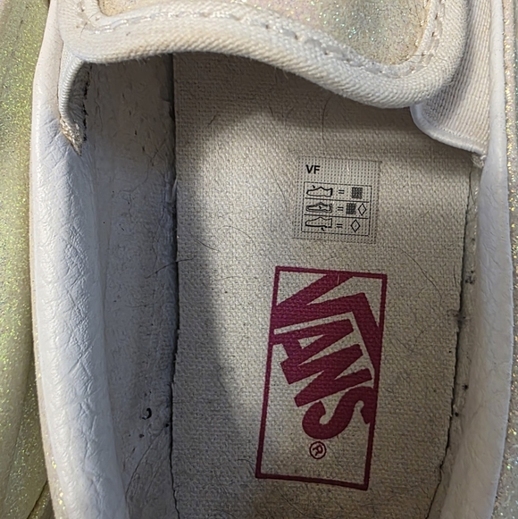 Vans Glittery White Slip-On Sneakers - Picture 9 of 10